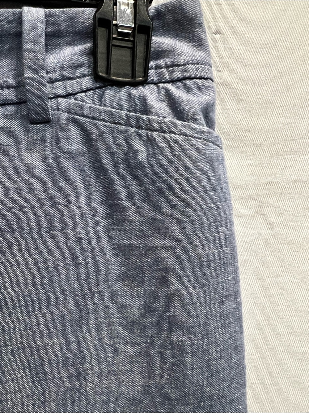 Talbots Perfect Short Chambray Blue Cotton Bermuda Shorts Size 6 - Picture 5 of 7